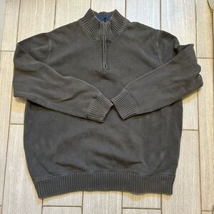 Eddie Bauer Men’s Gray Cotton Sweater, XXL